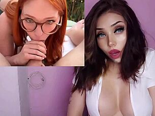 Look at this innocent girl with glasses and tattoos getting fucked so hot!
