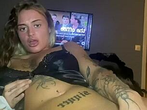 slutty goth with huge tits fingers herself after college