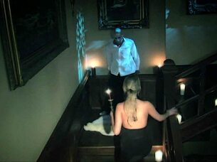 Carly Swallows Loads at Church in Shaved Pussy Fetish Scene