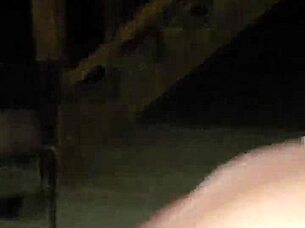 sloppy blowjob on balcony with big black cock