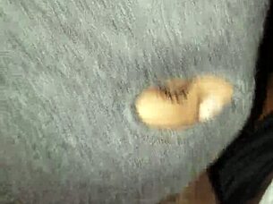 sloppy blowjob on balcony with big black cock