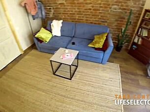 Shy roommate turns sultry, takes cock all in with horny fantasy toys