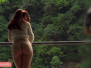 Wow! Jeny Smith Flashes And Teases With Body Art Outdoors!