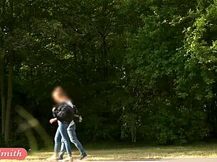 Wow! Jeny Smith Flashes And Teases With Body Art Outdoors!