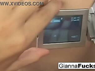 Brunette Pornstar Gianna Michaels Feels Intense Pleasure On The Bed