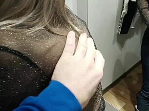 Caught In The Dressing Room During A Steamy Blowjob - Letty Black?