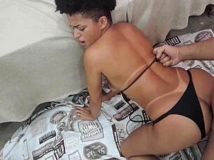 this latina teen is crazy for anal, getting her ass pounded wildly in one-on-one