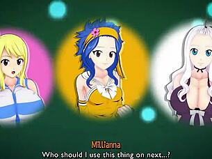 milliana fucks erza with magic fleshlight again