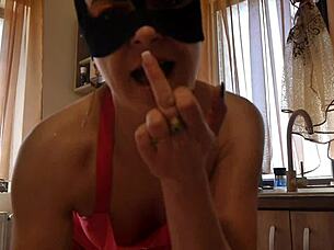 milfycalla mixes cooking with dirty talk and ass shaking