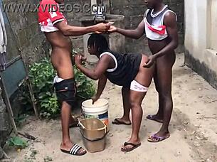 she couldn't resist fucking two biggest dicks in hood