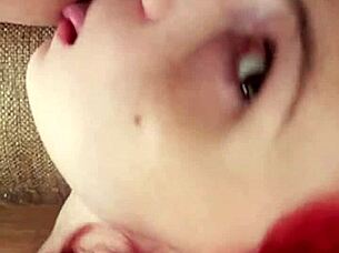 redhead karla rose licking my balls in homemade pov asshole worship