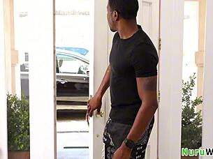 Asian Cutie Petite Busty Masseuse Covered in Sexy Tats Gives Black Client Nuru Massage - Isiah Maxwell Linda Lan