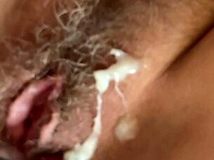 hairy pussy fuck in slowmo ultra closeup 😍