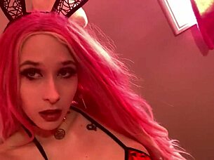 Hot Goth Girl Strip Tease