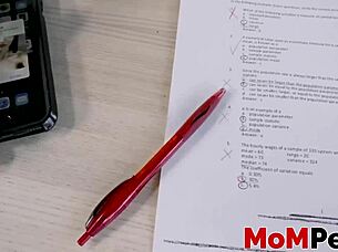 busty stepmom lexi luna moans as stepson fingers her wet pussy and bends her over for penetration