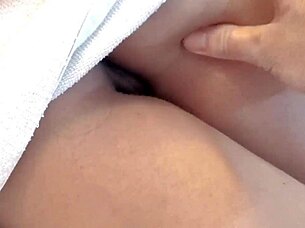 Blonde mexican petite teen licks pussy in oral masturbation