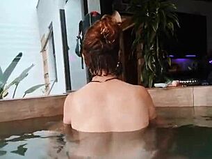 A blonde wife comforts her husband's friend with sensual touches and more