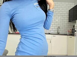 Cute Girl Performs Striptease