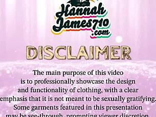 Hannah tries on sexy sheer bodysuits