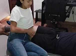 my friend's wife gives deepthroat blowjob