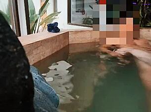 A blonde wife comforts her husband's friend with sensual touches and more