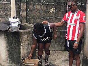 my boyfriend always wants to fuck me by the well, pounding my big ass like a pornstar.