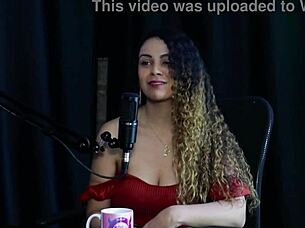 Charllottye in sheer red lingerie for the camera