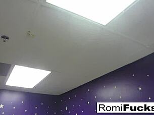 Romi Rain & Dani Lesbian Black-Light Fun!