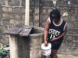 my boyfriend always wants to fuck me by the well, pounding my big ass like a pornstar.