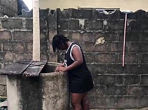 my boyfriend always wants to fuck me by the well, pounding my big ass like a pornstar.