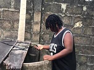 my boyfriend always wants to fuck me by the well, pounding my big ass like a pornstar.