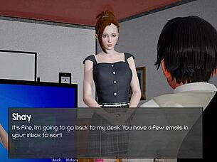 Let's play the headmaster's fantasy with big tits and shaved pussy, part 3