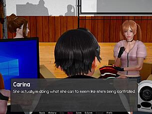 Let's play the headmaster's fantasy with big tits and shaved pussy, part 3