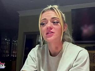 petite mature blonde sassy rubs nipples and fingers twat 😍