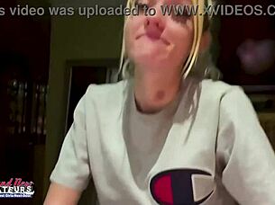 petite mature blonde sassy rubs nipples and fingers twat 😍