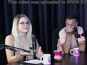 Charllottye in sheer red lingerie for the camera