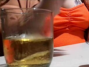 Drunk Milf Stepmom Flashes Huge Tits Publicly.