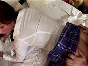 Fucking Russian Brunette 18 Teen with Deepthroat and Anal