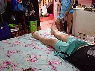 Stepmother catches me masturbating, offers pussy licking and blowjob