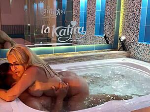 Stepmom teaches stepson to eat ass