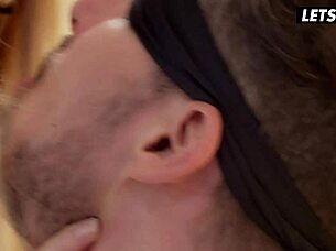 i, hot blonde, enjoy deep anal with my blindfolded lover, but it's so romantic and hardcore