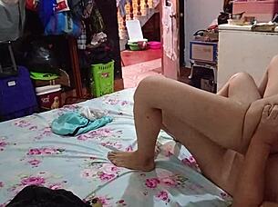 Stepmother catches me masturbating, offers pussy licking and blowjob