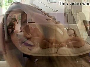 Two skinny bitches get hot and bothered by the pool, leading to lesbian sex