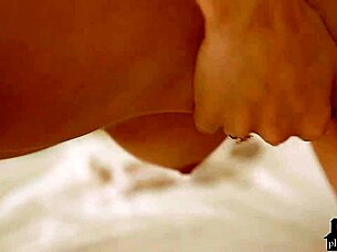 gorgeous russian cougar strips off white lingerie slowly