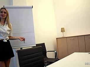 student records classroom activity with german teacher using iphone