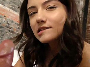 naughty adria rae begs for cum on face