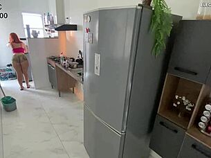 lonely housewife moans, 'give me that facial!' in passionate quickie sex