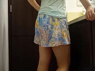 Hot Big Tits College Roommate With Wet Shaved Pussy Loves Riding Tight Pussy After Classes