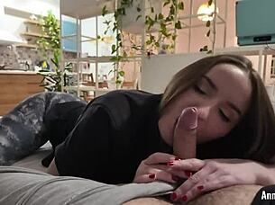 Skinny Brunette Annafirepussy Learns Hot Sex Over New Game