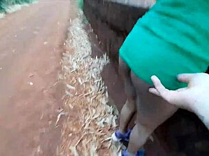 fucked latina country girl's pussy and ass outdoors
